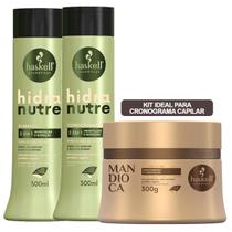 Kit Haskell Hidranutre 300ml + Máscara Mandioca 300g - Melhor Cronograma Capilar Kit Haskell Hidranutre 300ml + Máscara Mandioca 300g - Melhor Cronograma Capilar