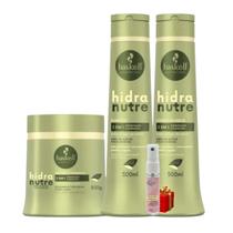 Kit Haskell Hidranutre Shampoo 500ML 1 Condicionador 500ML 1 Mascara 500ML + Presente Lourre 15ml