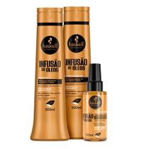 Kit Haskell Infusão de Óleos 3 Itens Nutrição Capilar