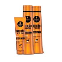 Kit Haskell Infusão De Óleos 500ml Shp/Cond/Leave Nutrição