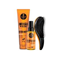 Kit Haskell Infusão De Óleos Leave + Óleo Nutritivo +Escova Kit Haskell Infusão De Óleos Leave + Óleo Nutritivo +Escova
