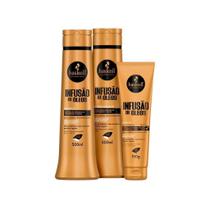Kit Haskell Infusão de Óleos Sh, Cond 500ml e Leave-In 150g Kit Haskell Infusão de Óleos Sh, Cond 500ml e Leave-In 150g