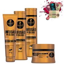 Kit Haskell Infusão de Óleos Sh Cond Másc 300gr Leave 150gr Kit Haskell Infusão de Óleos Sh Cond Másc 300gr Leave 150gr