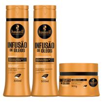 Kit Haskell Infusão de óleos Shampoo 300ML 1 Condicionador 300ML 1 Mascara 300ML