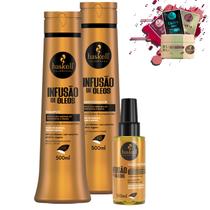 Kit Haskell Infusão de Óleos Shampoo Cond 500ml Óleo 100ml Kit Haskell Infusão de Óleos Shampoo Cond 500ml Óleo 100ml