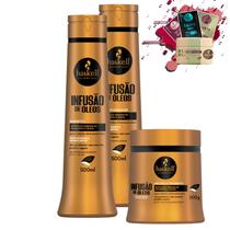 Kit Haskell Infusão de Óleos Shampoo Cond Máscara 500gr