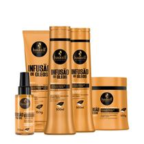 Kit Haskell Infusão de Óleos Shampoo Condicionador Máscara Óleo e Leave-in (5 produtos) Kit Haskell Infusão de Óleos Shampoo Condicionador Máscara Óleo e Leave-in (5 produtos)