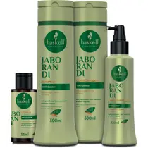 Kit Haskell Jaborandi Antiqueda Shampoo 300ml + Condicionador 300ml + Nectavita 35ml + Tônico Fortalecedor 120ml (4 itens)