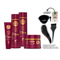 Kit Haskell Liso com Força Completo 300ml +Kit Presente