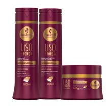 Kit Haskell Liso Com Força P/ cabelo Liso Com Frizz 300ml
