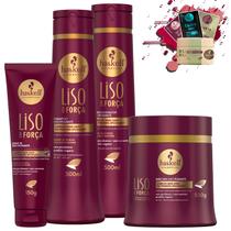 Kit Haskell Liso Com Força Sh Cond Mascara 500g Finalizador Kit Haskell Liso Com Força Sh Cond Mascara 500g Finalizador