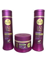 Kit Haskell Liso com Força Shampoo 300ML 1 Condicionador 300ML 1 Mascara 300ML