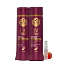 Kit Haskell Liso com Força Shampoo 300ML + 1 Condicionador 300ML + Presente Lourre 15ml Kit Haskell Liso com Força Shampoo 300ML + 1 Condicionador 300ML + Presente Lourre 15ml
