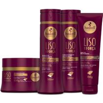 Kit Haskell Liso com Força Shampoo 300ml + Condicionador 300ml + Máscara 300g + Leave-in 150g (4 itens) Kit Haskell Liso com Força Shampoo 300ml + Condicionador 300ml + Máscara 300g + Leave-in 150g (4 itens)