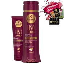 KIT Haskell Liso Com Força Shampoo 300ml Finalizador 150ml KIT Haskell Liso Com Força Shampoo 300ml Finalizador 150ml