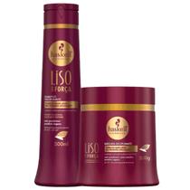 Kit Haskell LIso com Força Shampoo 500ML + 1 Mascara 500ML
