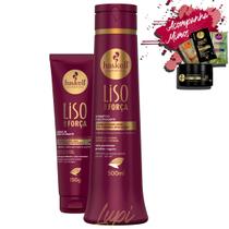 KIT Haskell Liso Com Força Shampoo 500ml Finalizador 150ml KIT Haskell Liso Com Força Shampoo 500ml Finalizador 150ml