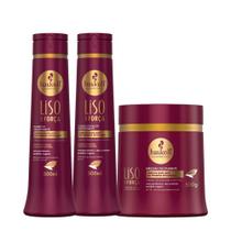 Kit Haskell Liso com Força Shampoo, Condicionador e Máscara 500ml/g