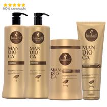 Kit Haskell Mandioca 1Kg/900gTratamento de Salão (4 Produtos) - Leave In 240g Kit Haskell Mandioca 1Kg/900gTratamento de Salão (4 Produtos) - Leave In 240g