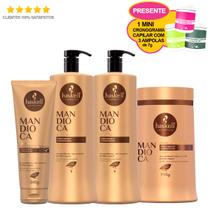 Kit Haskell Mandioca 2 Shampoos E Máscara 900gt + Leave In (Ganhe 1 Mini Cronograma) Kit Haskell Mandioca 2 Shampoos E Máscara 900gt + Leave In (Ganhe 1 Mini Cronograma)