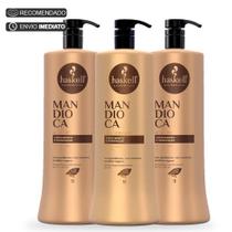 Kit Haskell Mandioca 2 Shampoos Litro Condicionador 1 Litro