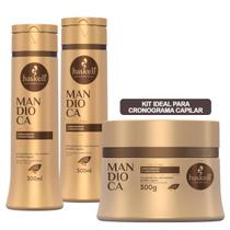 Kit Haskell Mandioca (3 Produtos) P Shampoo/Condicionador/Máscara Nutrição E Crescimento - Haskell Cosméticos