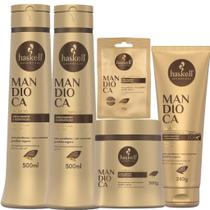 Kit Haskell Mandioca 5 Produtos Cabelos Opacos e Ressecados Kit Haskell Mandioca 5 Produtos Cabelos Opacos e Ressecados