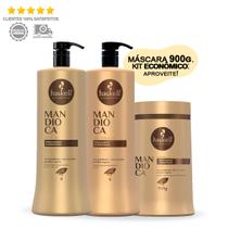 Kit Haskell Mandioca 900g Tratamento de Salão (3 Produtos) Haskell