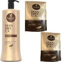 Kit Haskell Mandioca Condicionador 1 Litro + 2 Refil Condicionador 250 Kit Haskell Mandioca Condicionador 1 Litro + 2 Refil Condicionador 250