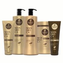 Kit Haskell Mandioca Hidratante e Fortalecedor 1L 5 Itens