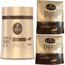 Kit Haskell Mandioca Mascara 500ML + 2 Refil Mascara 250