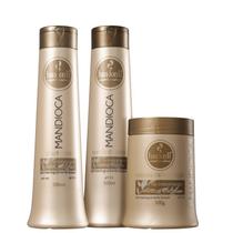 Kit Haskell Mandioca Máscara Hidratante 500gr Shampoo Condicionador 500ml Kit Haskell Mandioca Máscara Hidratante 500gr Shampoo Condicionador 500ml