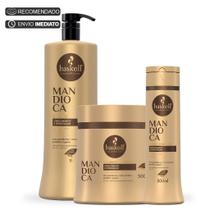 Kit Haskell Mandioca Shampoo 1 Litro + Cond 300ml Masc 500g