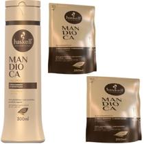 Kit Haskell Mandioca Shampoo 300ML + 2 Refil Shampoo 250