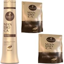 Kit Haskell Mandioca Shampoo 500ML + 2 Refil Shampoo 250