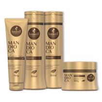 Kit Haskell Mandioca Shampoo cond Mascara 300ml e Leave in 150 Kit Haskell Mandioca Shampoo cond Mascara 300ml e Leave in 150