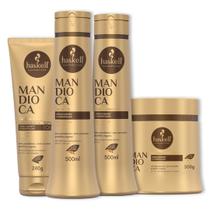 Kit Haskell Mandioca Shampoo Cond Mascara 500ml e Leave in 240 Kit Haskell Mandioca Shampoo Cond Mascara 500ml e Leave in 240