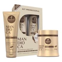 Kit Haskell Mandioca Shampoo Cond Mascara E Leave 500ml