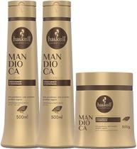 Kit Haskell Mandioca Shampoo Condicionador e Máscara 500ml
