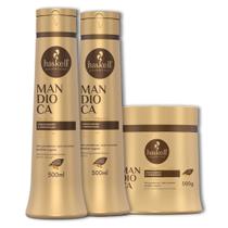 Kit Haskell Mandioca Shampoo Condicionador E Mascara 500Ml