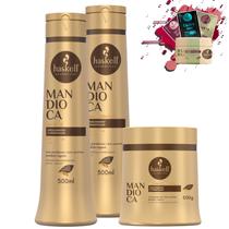 Kit Haskell Mandioca Shampoo Condicionador Mascara 500ml