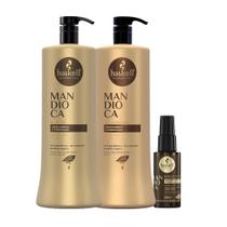 Kit Haskell Mandioca Shampoo E Condicionador 1l + Reparador Kit Haskell Mandioca Shampoo E Condicionador 1l + Reparador