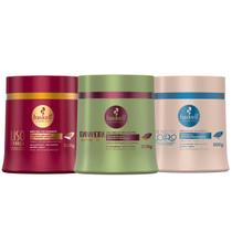 Kit Haskell Máscara Bend. Banan. Liso. 500g Cronograma Capilar