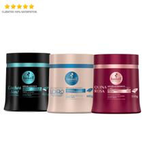 Kit Haskell Máscara Bend. Quina. Cachos. 500g Cronograma Capilar