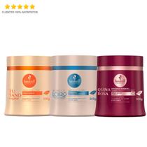 Kit Haskell Máscara Bend. Quina. Tut. 500g Cronograma Capilar