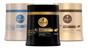 Kit Haskell Máscara Cav. Bend. Mand. 500g Cronograma Capilar