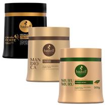 Kit Haskell Máscaras Cavalo Forte Mandioca Murumuru 500g