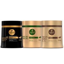 KIT Haskell Máscaras Cavalo Forte, Murumuru, Mandioca 500g
