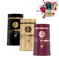 Kit Haskell Mascaras Cavalo Forte Quina Rosa Mandioca 900gr