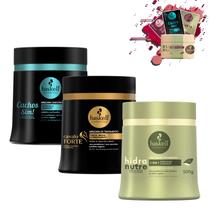 Kit Haskell Mascaras Hidranutre Cachos Sim Cavalo Forte 500g
